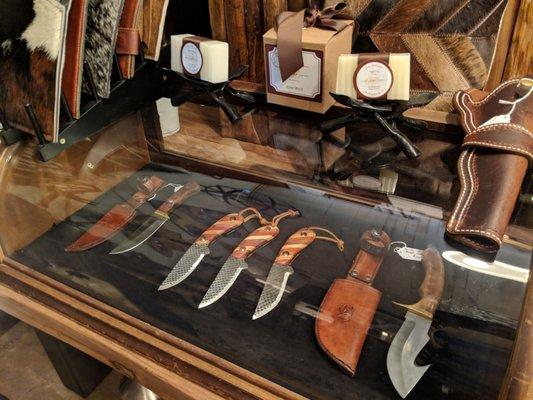 Knives up close - appear to be handmade