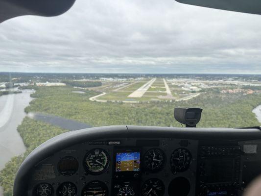 Landing at Naples Airport