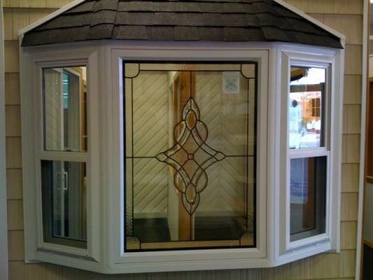 Alside Custom Bay Window with Vicksburg Leaded Glass