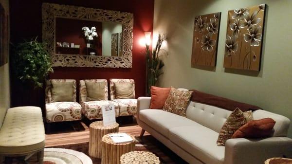 Our relaxation room is a quiet and peaceful place to relax before and after your service.