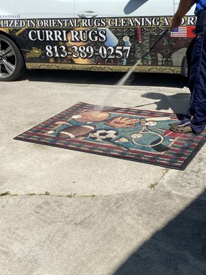 Step 3 - How to Clean a Oriental Rug