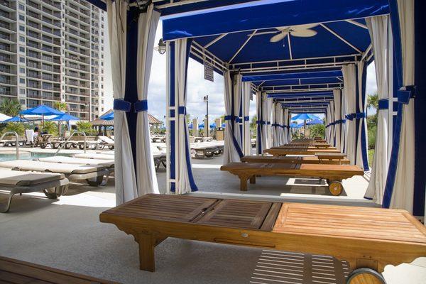 Cabana at outdoor pool