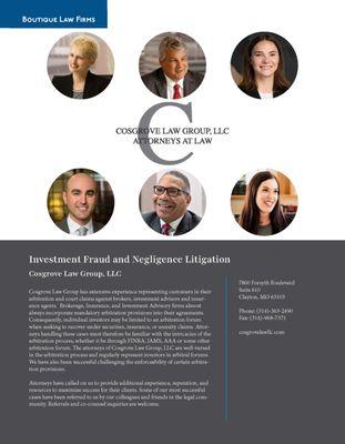 Cosgrove Law Group legal advocates