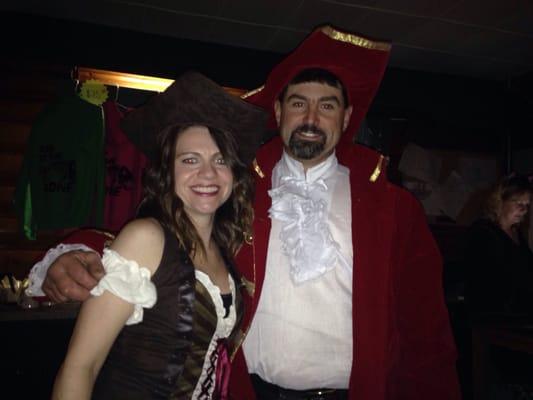 The owner and my wife at the holloween party!! Great time.