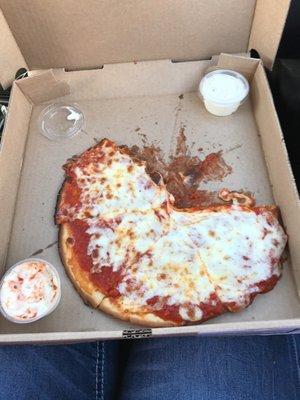 Never returning pizza was terrible and looked like this?? Thumbs down