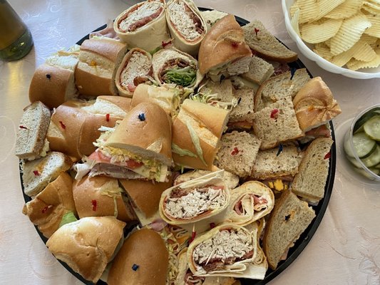 Sandwich platter - ordered 10 sandwiches to feed 9 people and it was plenty!