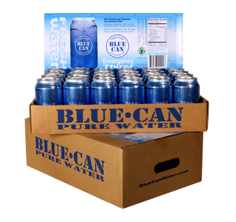 Official distributor of Blue Can Emergency Drinking Water!