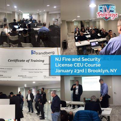 NJ Fire & Security License CEU Course - Part 1 on January 23rd 2018