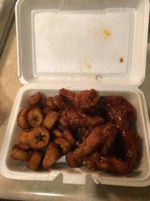 Honey Wings and Sweet Plantains