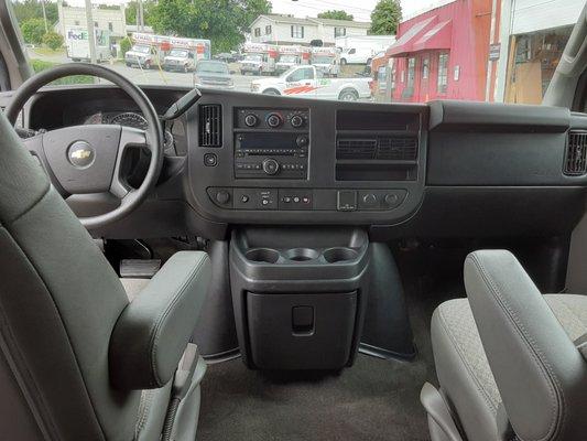 Captain seats in the front for ultimate comfort on long trips.