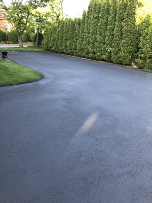 Driveway after seal coat by US Pavements