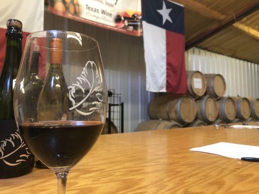 Tasting onsite, best wine in Texas..... the sampling included a 98' Cab....Cmon man, that is next level.