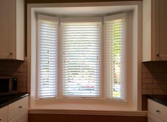 George R. who lives in the Lake Boone Shopping Center area choose a Combination of Faux Blinds & Shutters