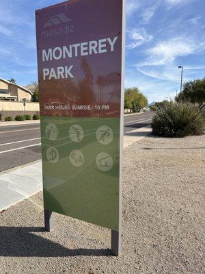 All the Mesa City offer signage with icons of their offerings.