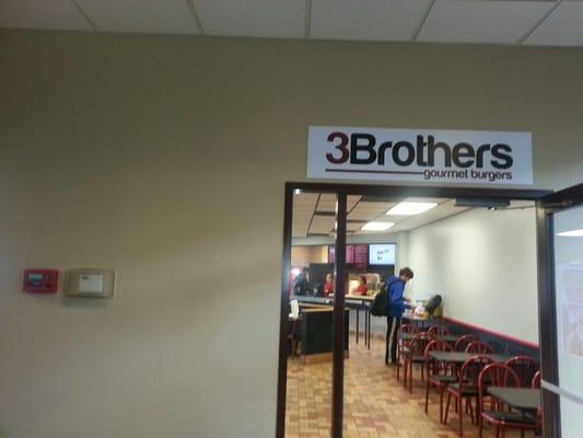 3 brothers gourmet burgers UB campus storefront