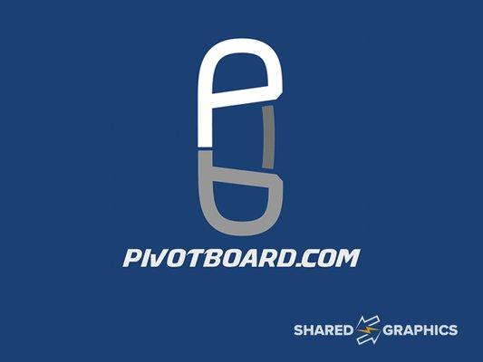 Pivotboard.com Logo Design.

This logo is a stylized letter P and B in the shape of a Pivotboard, a different type of skateboard.