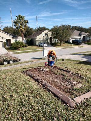 Rock bedding removal