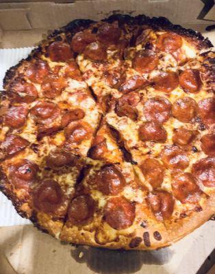 Large Pepperoni -burnt