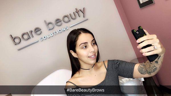 Selfie time; This beauty couldn't wait to show off her new brows!