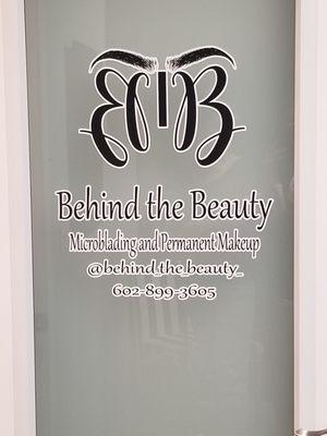 Custom business logo and lettering on office door