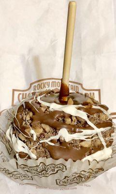 Toffee & Milk Chocolate Caramel Apple w/ White Chocolate Drizzle