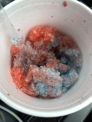 Cherry/blue raspberry Fruit blast freeze. 20oz for $1.59