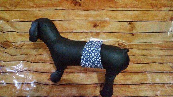 Boy dog belly bands; can order in variety sizes and prints