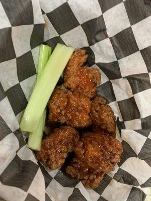 Hot honey boneless wings