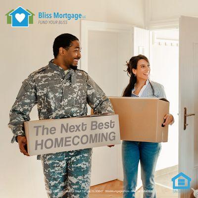 Our mission: your VA home loan. No down payment. Low-interest rates. Fast closings. Contact us today.

Bliss Mortgage LLC
NMLS# 1564092