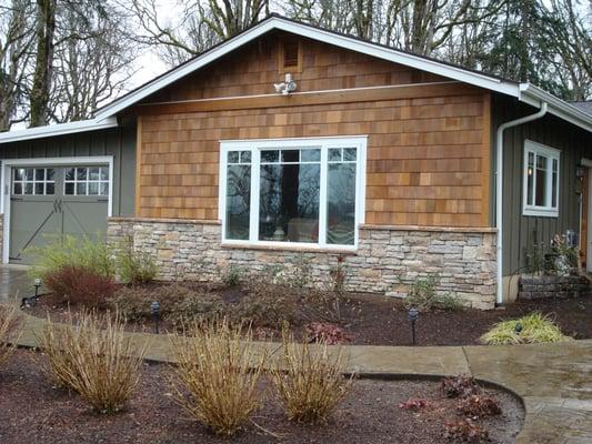 Board N Batten Siding with Cedar Shingles