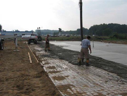 Pouring the concrete