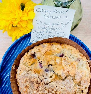 Cherry almond clafoutis (baked custard)