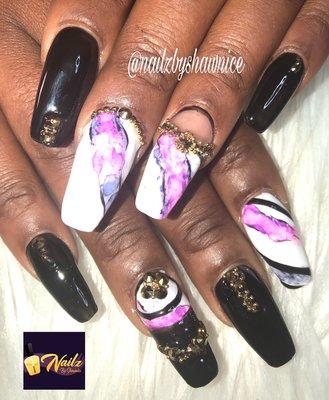 Full Set with Marble Designs!