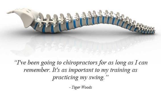 Tiger Woods loves Chiropractic