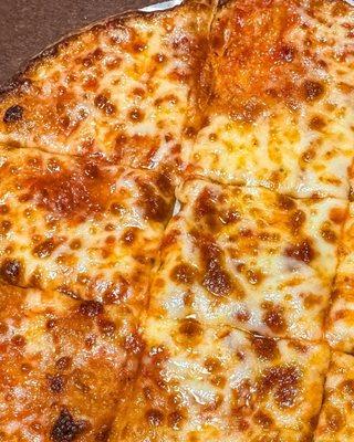 Cheese pizza thin.