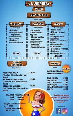 La Jibarita 100x35 * Food Truck Menu Page 2 of 2