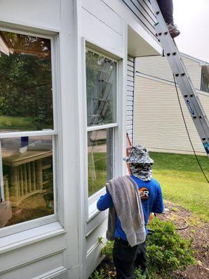 Window cleaning service.