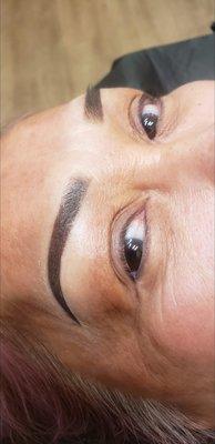 Eyebrow redo! She updated her look. Fresh brows 2nd session.