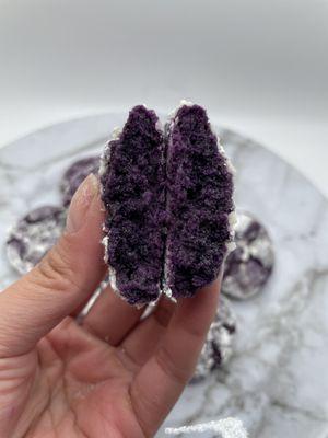 Ube crinkle cookies