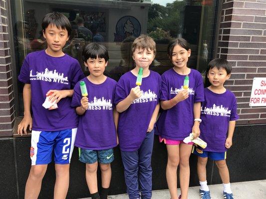 Popsicle treats for our future Grand Masters.