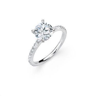 1.5ct Center Diamond - GIA - G VS2 - 18K white gold - Ring Diamond weight 0.37ct