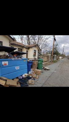 Recycling bin "contaminated" with trash. Ok... then why wasn't it emptied by the trash truck? Simple.