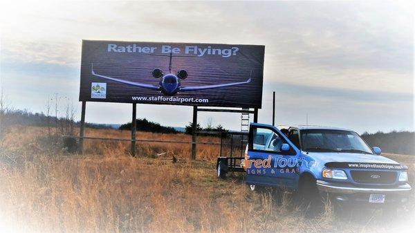 Proud of our work on Stafford Regional Airports billboard along Interstate 95.