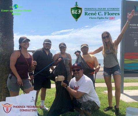 June McGee beach clean up