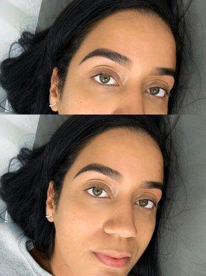 AFTER: Brow shape + Tint