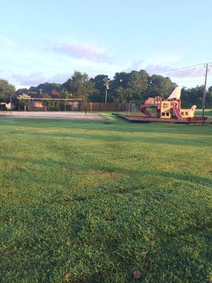 Volleyball and playground