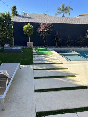 West Hollywood/Las Palmas pool hardscape