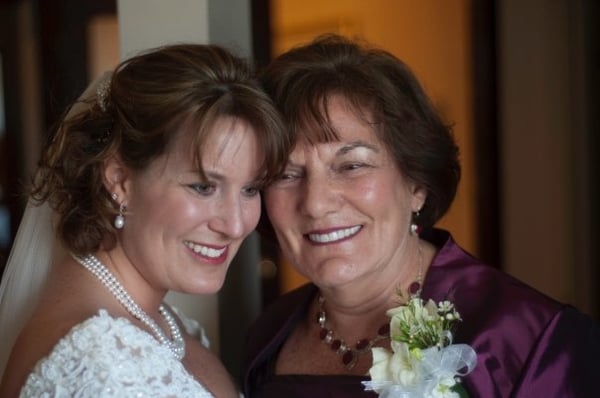 Bride and her mom