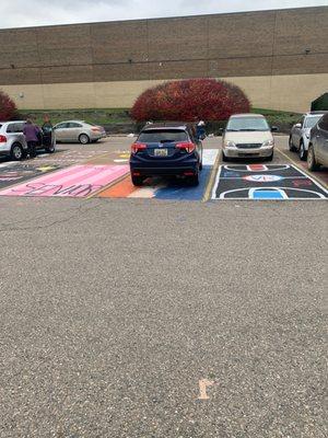 Senior parking spaces