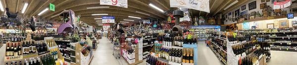 Here's a panoramic of the store from the east side of the store by the wine department.